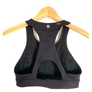 Lululemon High Neck Racerback Sports Bra Black 8